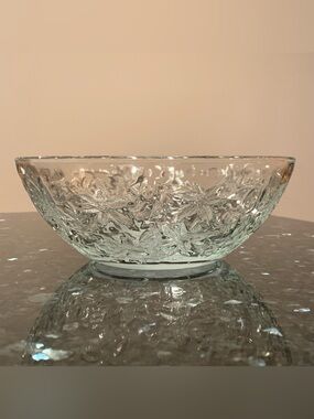 Vintage Princess House Fantasia Crystal #521 Medium Salad Serving Bowl 8.5"x3"